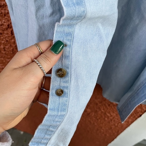 Wons Wear Denim Shirt Button Up Embroidered Birdhouse Theme. Size 2XL - Picture 8 of 8